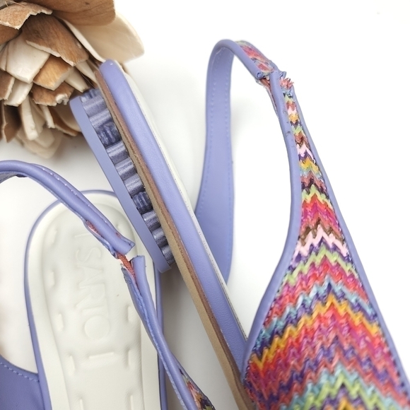 SARTO Purple Pink Weave Cutout Slingback Point Flats Sz 6m - Picture 2 of 12